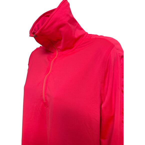 Calvin Klein Performance Women Pull Over Jacket Large Pink Turtleneck Stretch 0 - Picture 5 of 9